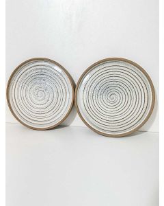 Prato Sobremesa G Borda Reta Edição Gotas 1