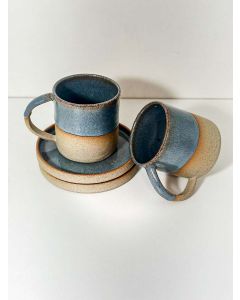 Conjunto Xícara Clean Capuccino Cinza Castelo Cor:Cinza Castelo 1