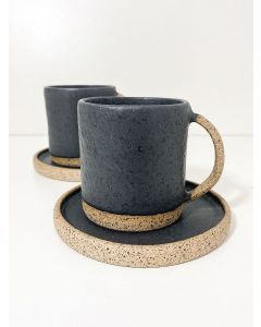 Conjunto Xícara Clean Capuccino Preto Ágata Cor:Preto Ágata 1