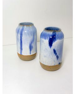 Vaso de Mesa Bilha Branco Aqualux Azul Turmalina Cor:Branco Aqualux | Azul Turmalina 1