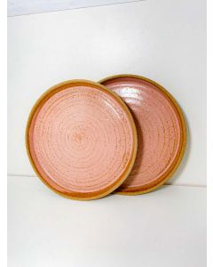 Prato Sobremesa G Borda Reta Rosa Candy Cor:Rosa Candy 1